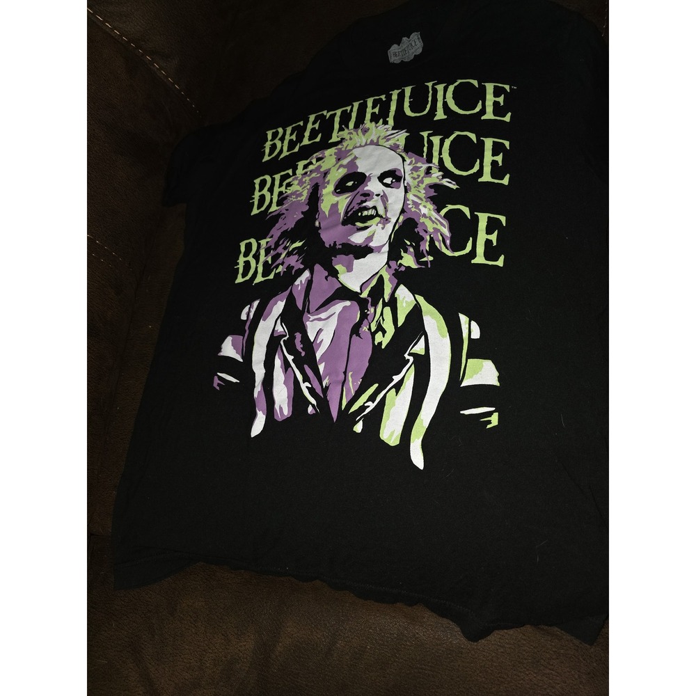 Beetlejuice fall autumn Halloween black shirt‎ size mens medium